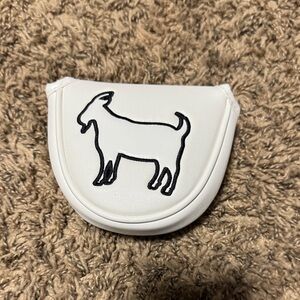 Goated Golf White and Black mallet putter cover